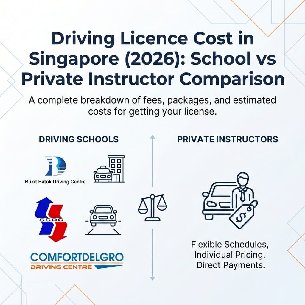 Driving Licence Cost in Singapore (2026): School vs Private Instructor Comparison